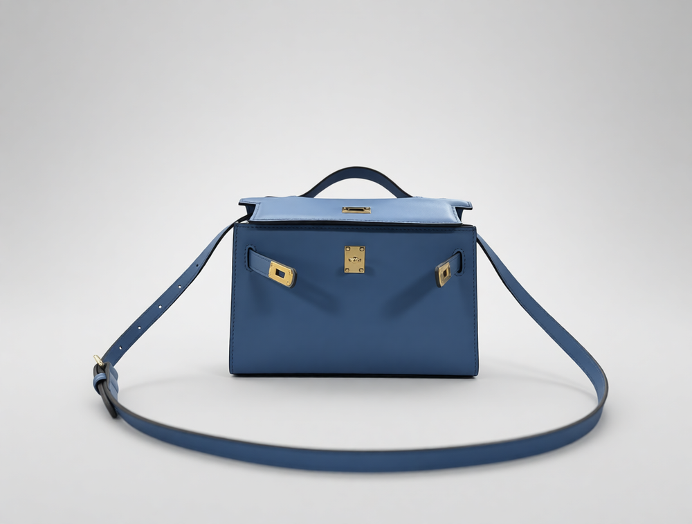 Reimagined Kelly-Style Leather Bag · Convertible Shoulder Carry · Handmade