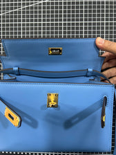 Reimagined Kelly-Style Leather Bag · Convertible Shoulder Carry · Handmade
